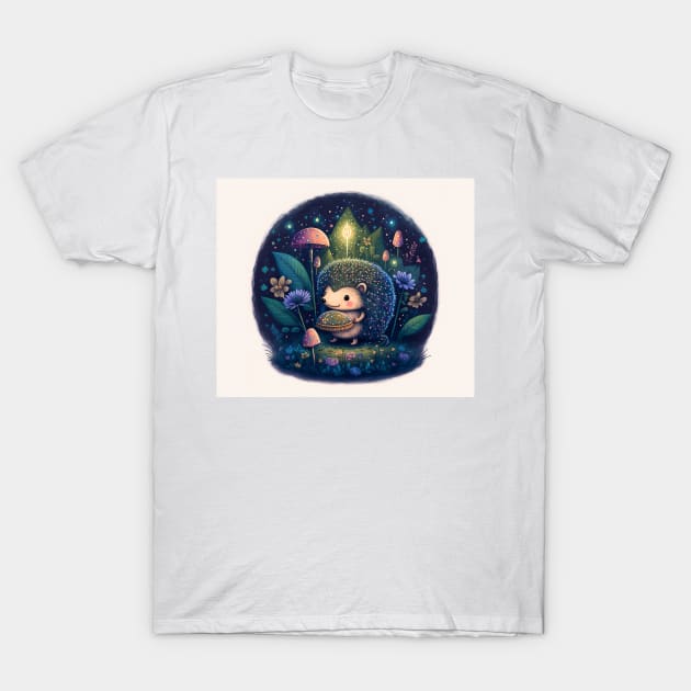 Hedgehog Fairy Tale Scene T-Shirt by TheArtfulAI